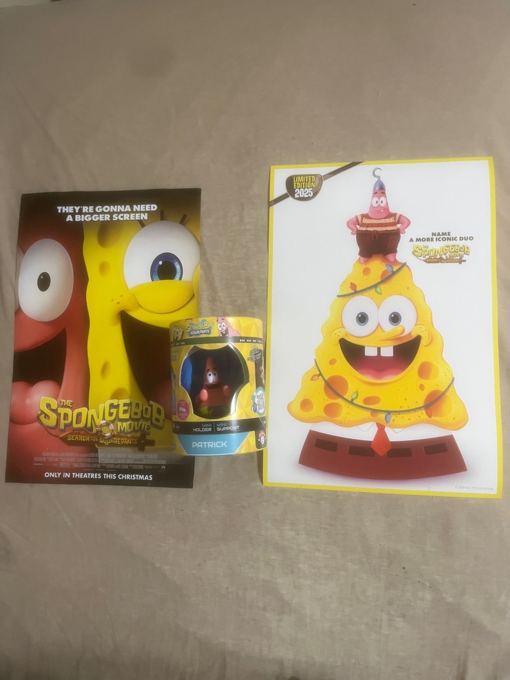 Spongebob Patrick holder doll & Posters NEW - Picture 2 of 14